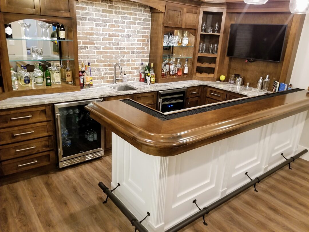 Custom bar Atlanta by Handmade Custom Cabinets